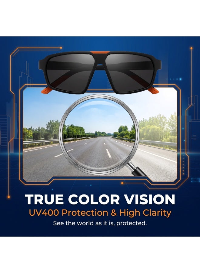 TR90 Polarized Sunglasses Unisex Ultra Light Fashion Eyewear for Driving Fishing Travel Outdoor, Comfort Fit Protective Shades with Premium Storage Case - Image 5