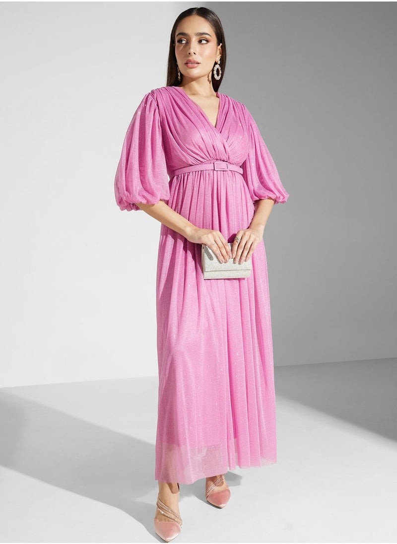 Ella Limited Edition - Shimmer Dress With Flouncy Sleeve - Image 1