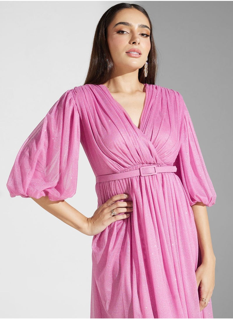 Ella Limited Edition - Shimmer Dress With Flouncy Sleeve - Image 1