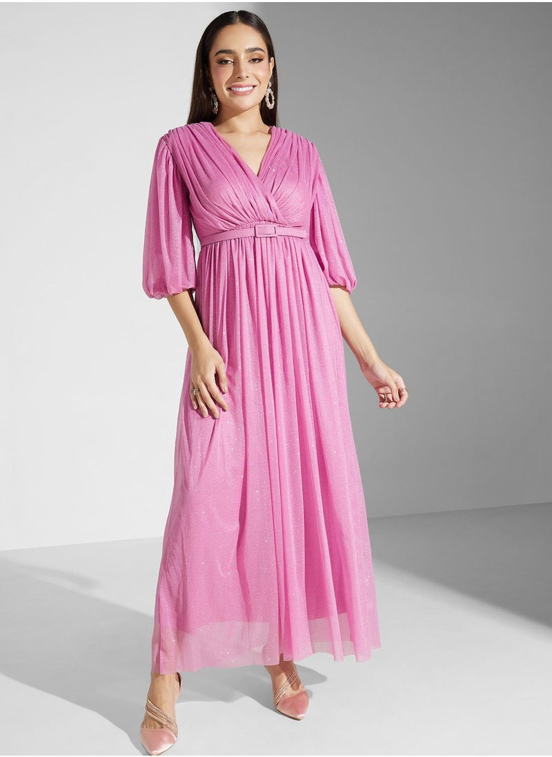 Ella Limited Edition - Shimmer Dress With Flouncy Sleeve - Image 1