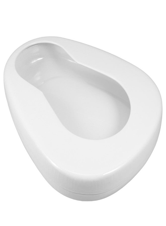 PACKOVE Enamel Bedpans for Elderly and Bedridden Patients Portable Bedside Toilets for Men and Women and Easy Access for Nighttime Use - Image 1