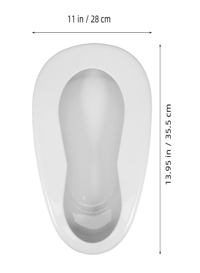 PACKOVE Enamel Bedpans for Elderly and Bedridden Patients Portable Bedside Toilets for Men and Women and Easy Access for Nighttime Use - Image 2