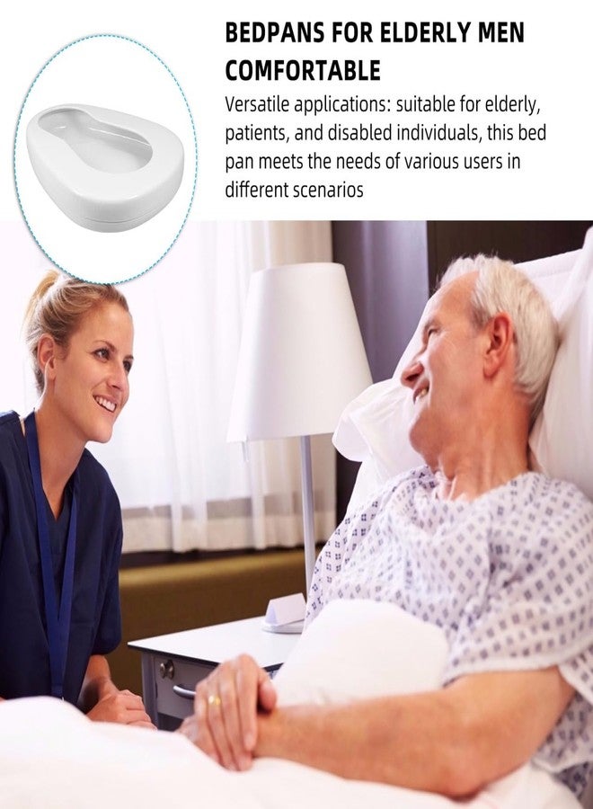 PACKOVE Enamel Bedpans for Elderly and Bedridden Patients Portable Bedside Toilets for Men and Women and Easy Access for Nighttime Use - Image 4