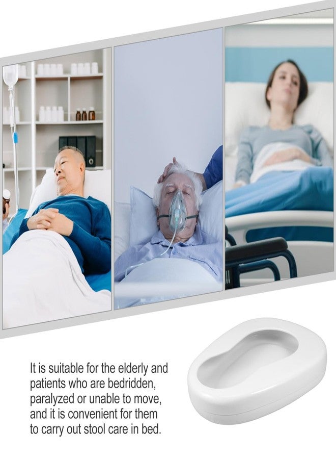 PACKOVE Enamel Bedpans for Elderly and Bedridden Patients Portable Bedside Toilets for Men and Women and Easy Access for Nighttime Use - Image 5