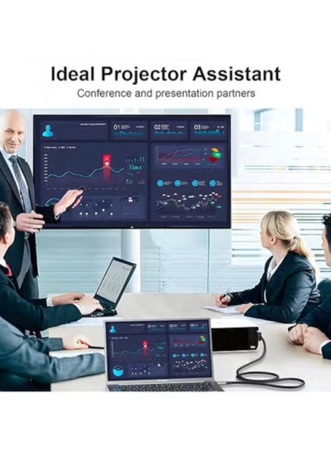 كابل USB C إلى HDMI بدقة 4K بطول 2 متر – عملي وسهل الاستخدام لعرض الفيديو على الشاشات - Image 3