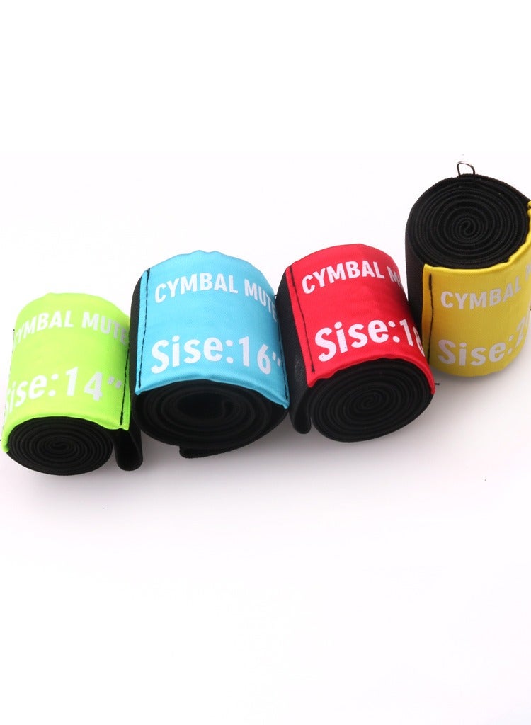 Generic 4-Piece Drum Cymbal Elastic Mute Belt  - Image 4