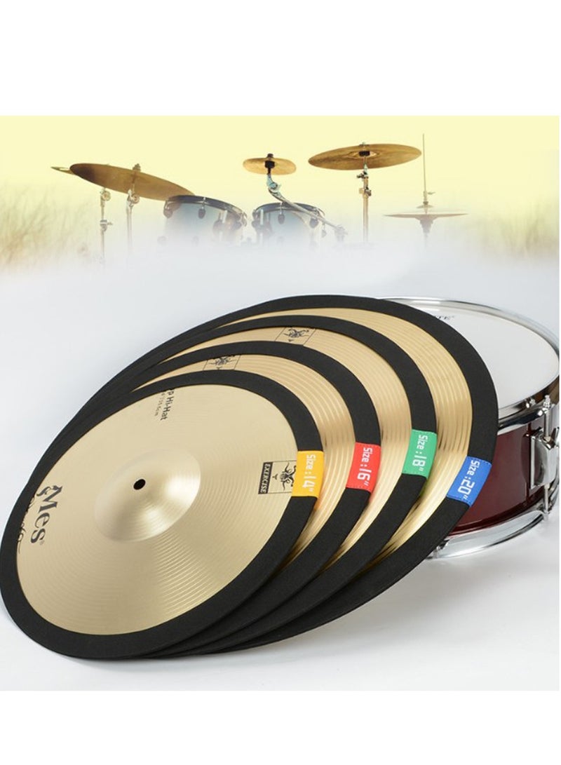 Generic 4-Piece Drum Cymbal Elastic Mute Belt  - Image 3