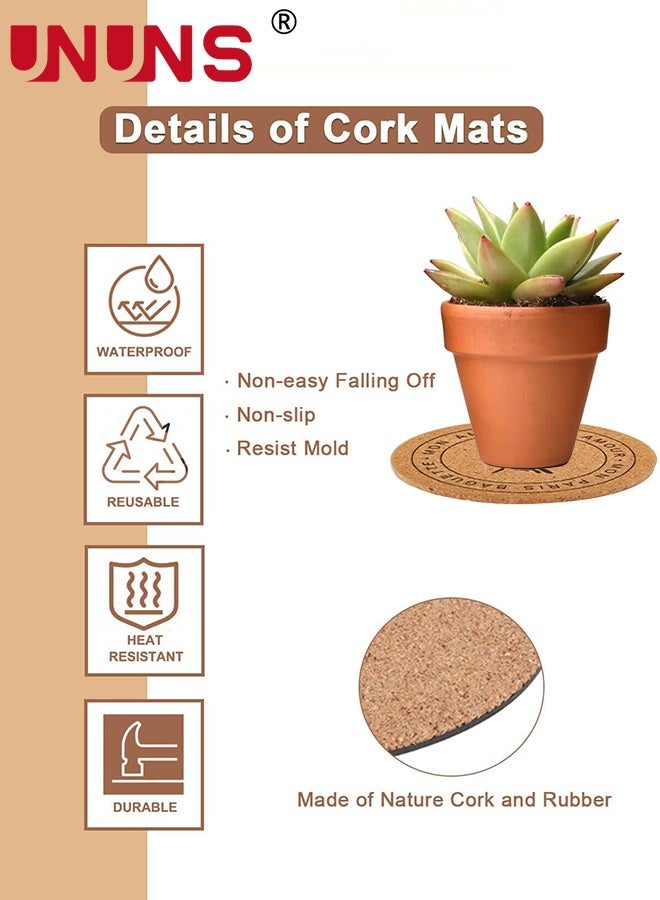 UNUNS Coasters Set,Cork Coaster,Round Shape Placemats,Heat-Insulating Wooden Mat,Table Mat,Pot Mat,Coffee Cup Saucepan Mat Pad Table Decor (Color : Large Tower) - Image 5