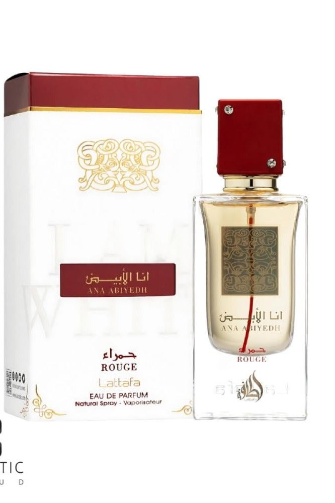 عطر او دي بارفان انا الابيض للنساء من لطافة - 60 مل، حمراء