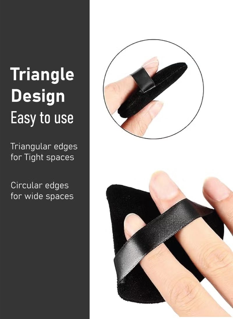 2 Pieces Triangular Velvet Makeup Powder Puffs for Loose Powder & Foundation - Image 4