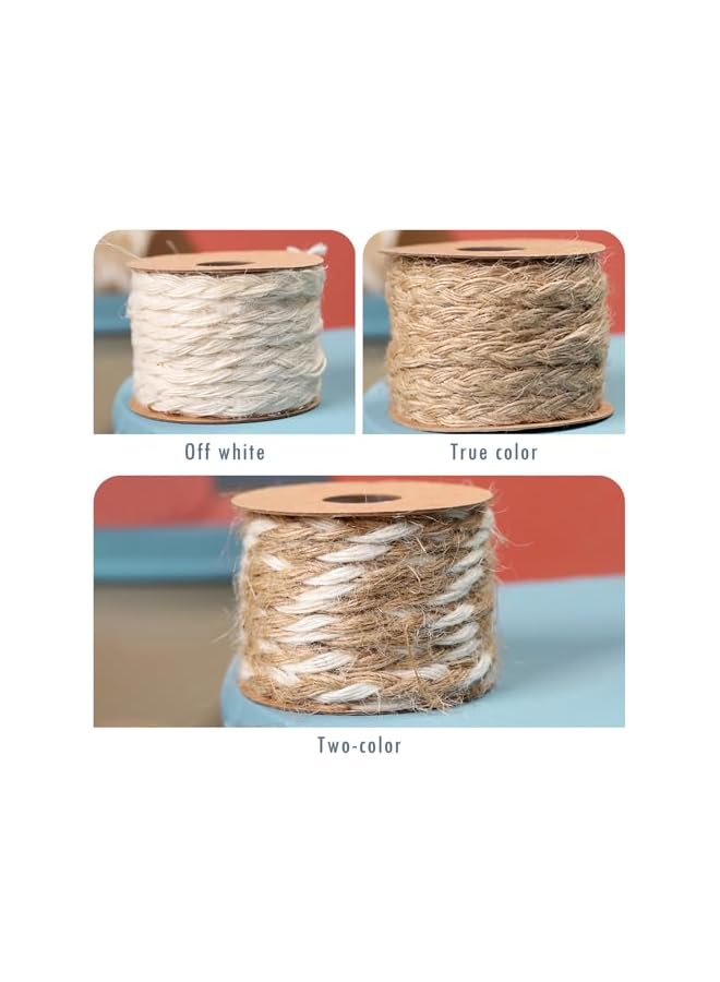 The Bros Garden Twine, 3 Ply Thickness 5mm x 5m Jute String for DIY Craft, 3 Styles Twine String for Floristry and Gardening Decoration, Crafts Bundling, Gift Wrapping (6 Rolls)  - Image 4