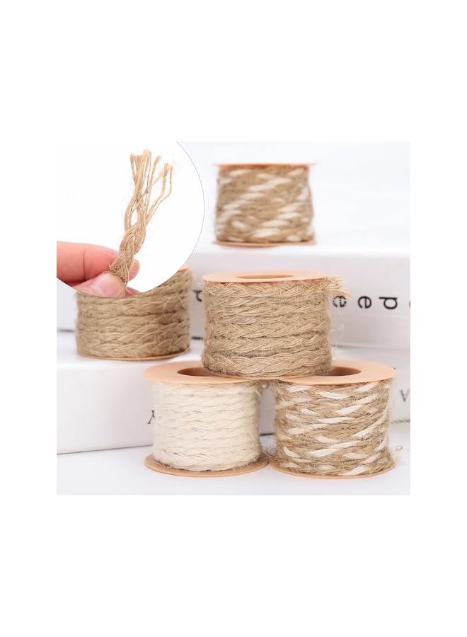 The Bros Garden Twine, 3 Ply Thickness 5mm x 5m Jute String for DIY Craft, 3 Styles Twine String for Floristry and Gardening Decoration, Crafts Bundling, Gift Wrapping (6 Rolls)  - Image 3