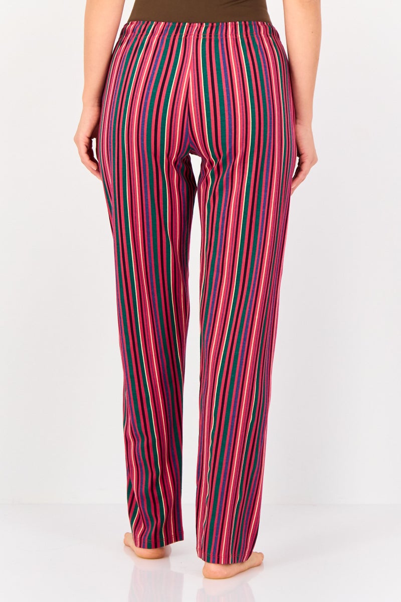 zivame Women Stripe Print Sleepwear Bottom, Multicolor - Image 3
