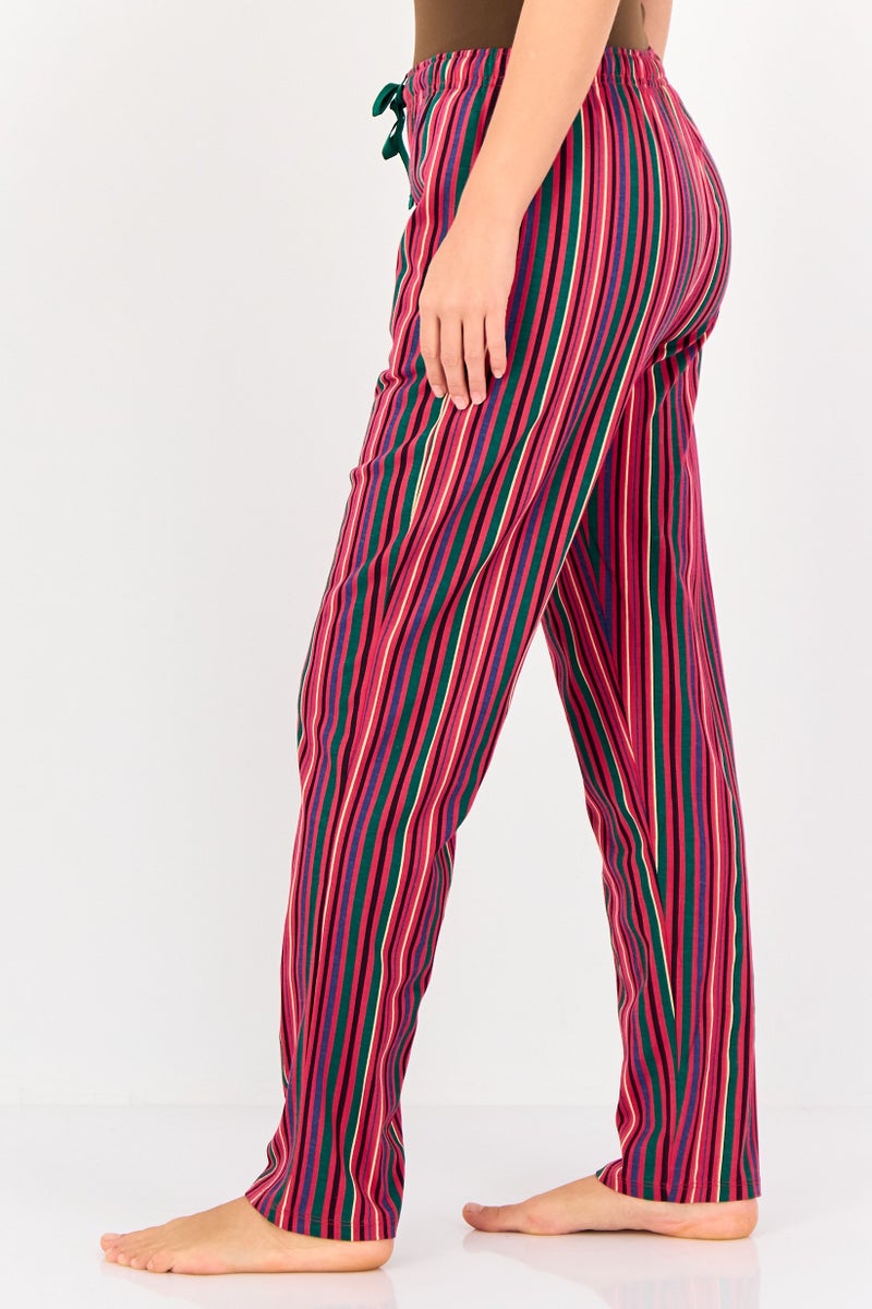 zivame Women Stripe Print Sleepwear Bottom, Multicolor - Image 2