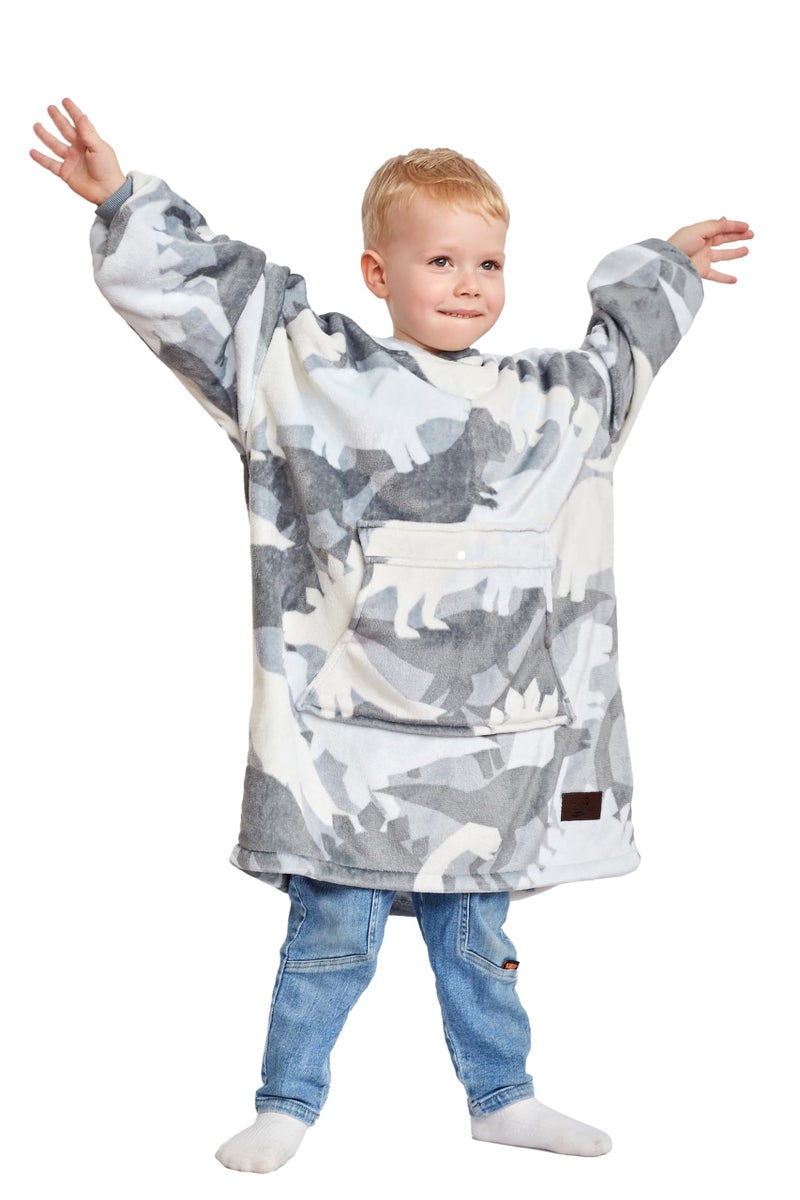 Catalonia Dionsaur Wearable Blanket Hoodie for Kids Fleece Snuggy Sweatshirt Pullover 412 Years Boy Girl Gift