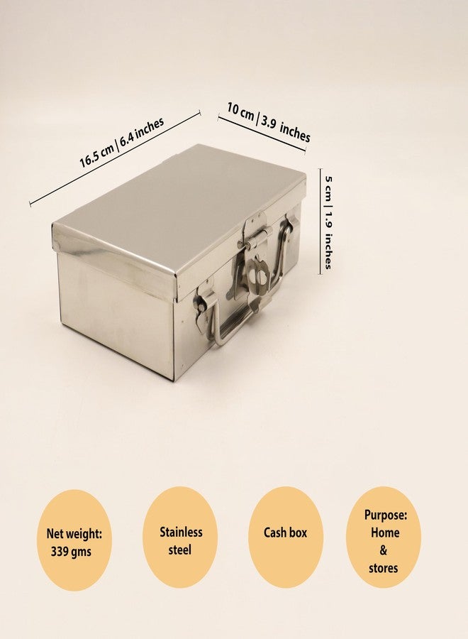 Spillbox منظم النقود والمجوهرات من الفولاذ المقاوم للصدأ من Spillbox | صندوق أدوات التجميل والخزائن | صندوق تخزين صغير | (صغير) - Image 2