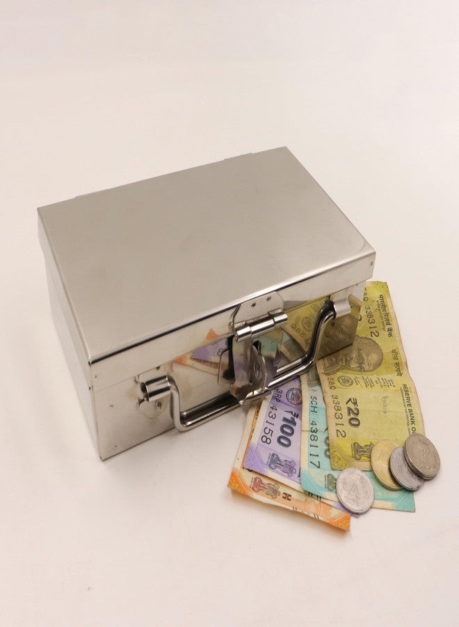 Spillbox منظم النقود والمجوهرات من الفولاذ المقاوم للصدأ من Spillbox | صندوق أدوات التجميل والخزائن | صندوق تخزين صغير | (صغير) - Image 1