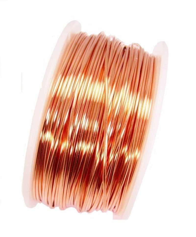 ART IFACT 10 Meters Bare Copper Wire - 19 Gauge (1.016 mm Diameter) - Dead soft - 99.9% Pure Copper Wire - Without Enameled - DIY Jewellery & Artistic - Image 1