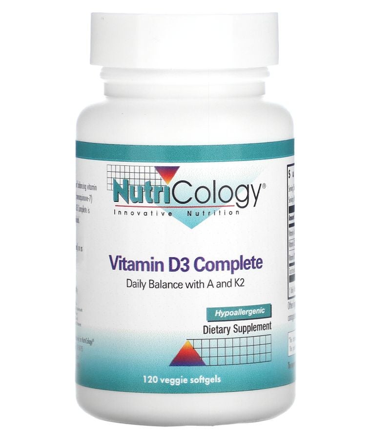 Nutricology Vitamin D3 Complete  120 Veggie Softgels