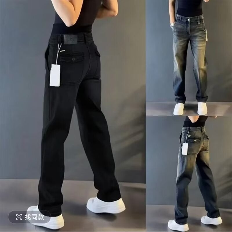 Unisex Classic Denim Jeans Loose Fit Daily Outdoor Wear - Image 5