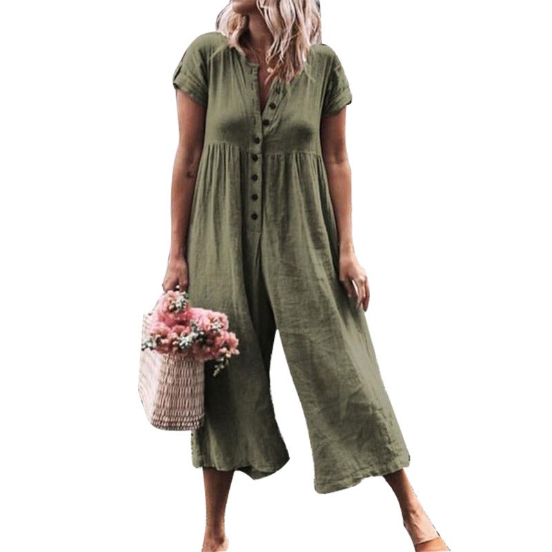 2021 Spring Summer Jumpsuit Multicolor Casual Pants Sky Blue - Image 2