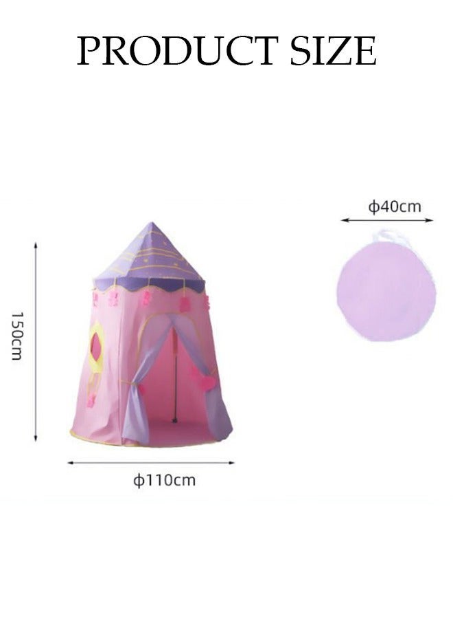 DUNISO Children's tents, children's play tents, princess castle tents, girls' gift toys, children's indoor play houses, portable and foldable children's tents - Image 2