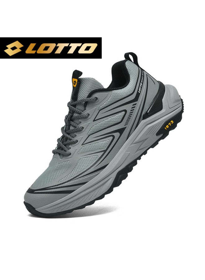 Lotto Men's Running Shoes Outdoor Sports Non-slip Hiking Trail Mountaineering Shoes 5997 Ancestral Gray Size 43 - Image 4