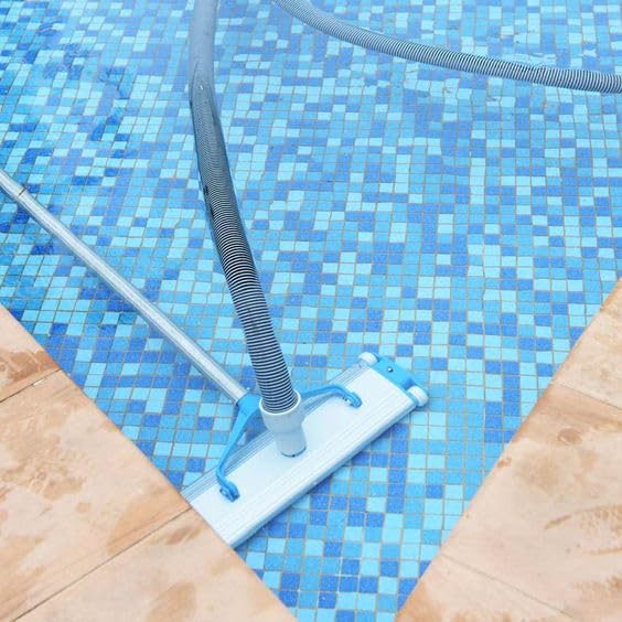 PETSON 135 Inch Aluminum Anodised Vacuum Head with Bottom Brush and 15 Meter in Length Hose Pipe 38mm PE Vacuum Hose with Standard Cuff Link - Image 1