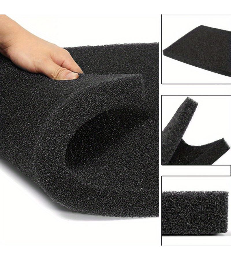 1pc Lightweight Soft Black Aquarium Filter Sponge Pad Biochemical Foam For Fish Tanks Pet Supplies Home Cleaning - Image 4