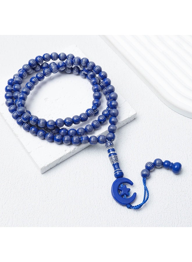 NIBEMINENT 99 Muslim Prayer Beads Blue/8mm 