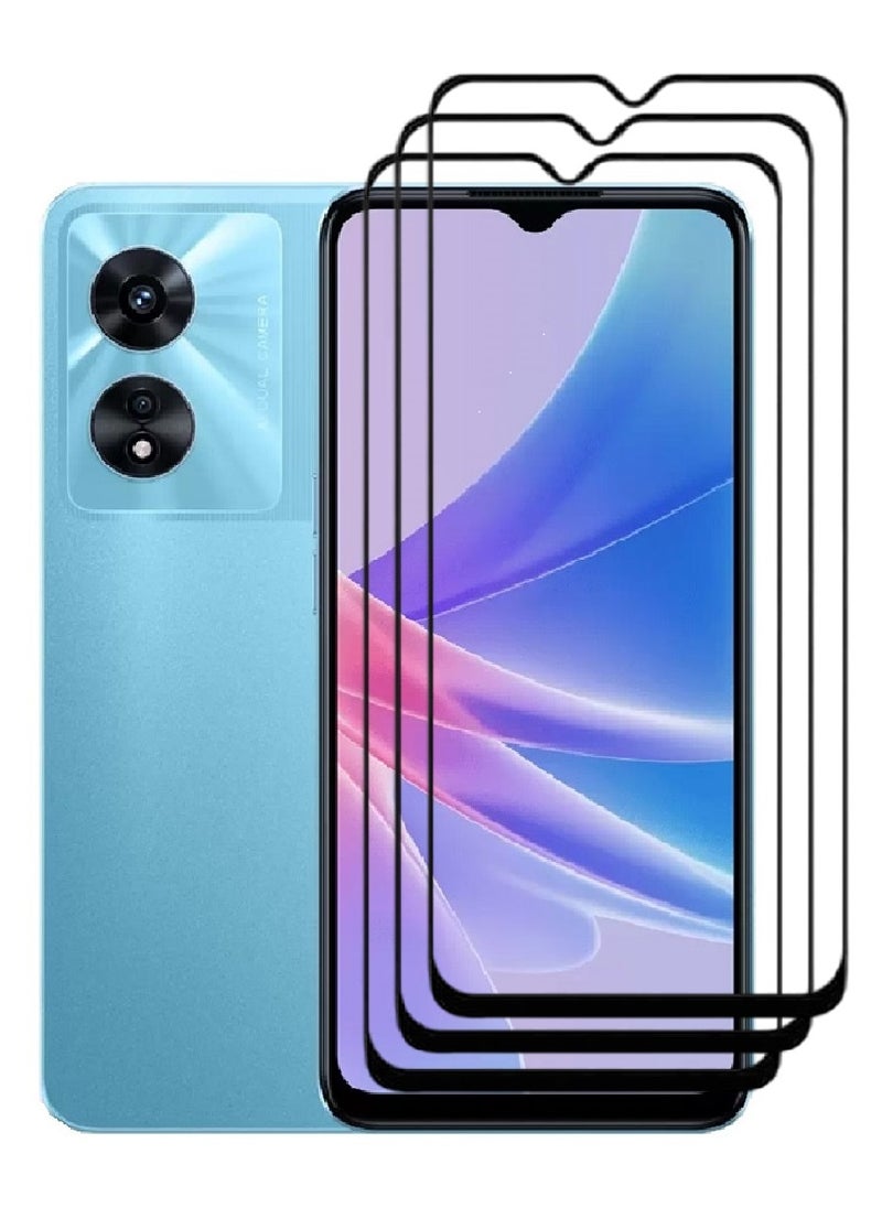 AINA 3 Pieces Tempered Glass Screen Protector 5D Designed For Oppo A97 Full Glue Edge to Edge Full Screen Coverage And Bubble Free - Image 1