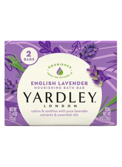 Yardley London Nourishing Bath Soap Bar English Lavender, Calms & Soothes with Pure Lavender Extracts & Essential Oils 4.0 oz Bath Bar, 2 Soap Bars - pzsku/Z562124177295AFB8515CZ/45/1741004147/d22e26a6-45f8-4db8-856a-bee2a605e403