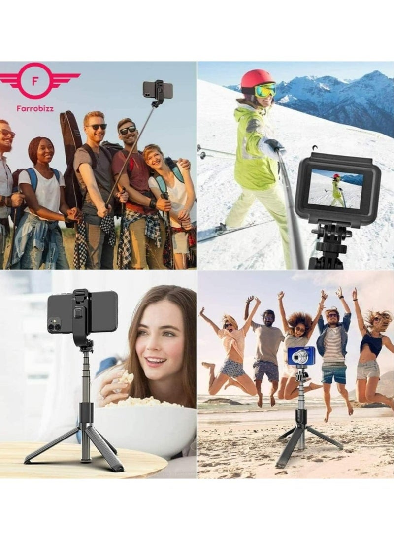 Raxoom 3 in 1 Extendable Selfie Stick Tripod, Selfie Stick For Phone with Bluetooth Wireless Remote Phone Holder for iPhone 12 /iPhone 11/pro, Samsung Galaxy S10/S9 Plus/S8/Note8 - Image 5