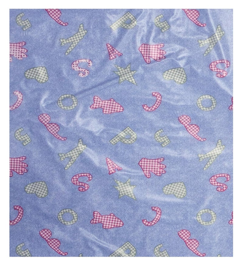 Ecosoft Baby Plastic Sheet | Baby Bed Protector | 0-18 Months | 90 x 135 cm (Blue ABCD) - Image 4