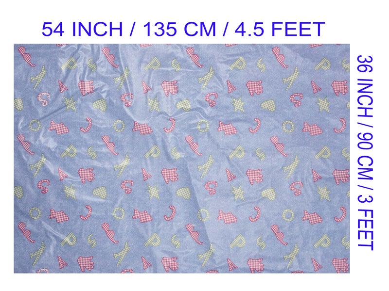 Ecosoft Baby Plastic Sheet | Baby Bed Protector | 0-18 Months | 90 x 135 cm (Blue ABCD) - Image 2