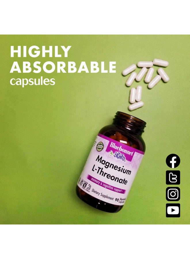 Bluebonnet Nutrition Magnesium Lthreonate For Cognitive Function And Mood Soyfree Glutenfree Nongmo Dairyfree Kosher Vegan 90 Vegetable Capsules 30 Servings - Image 3