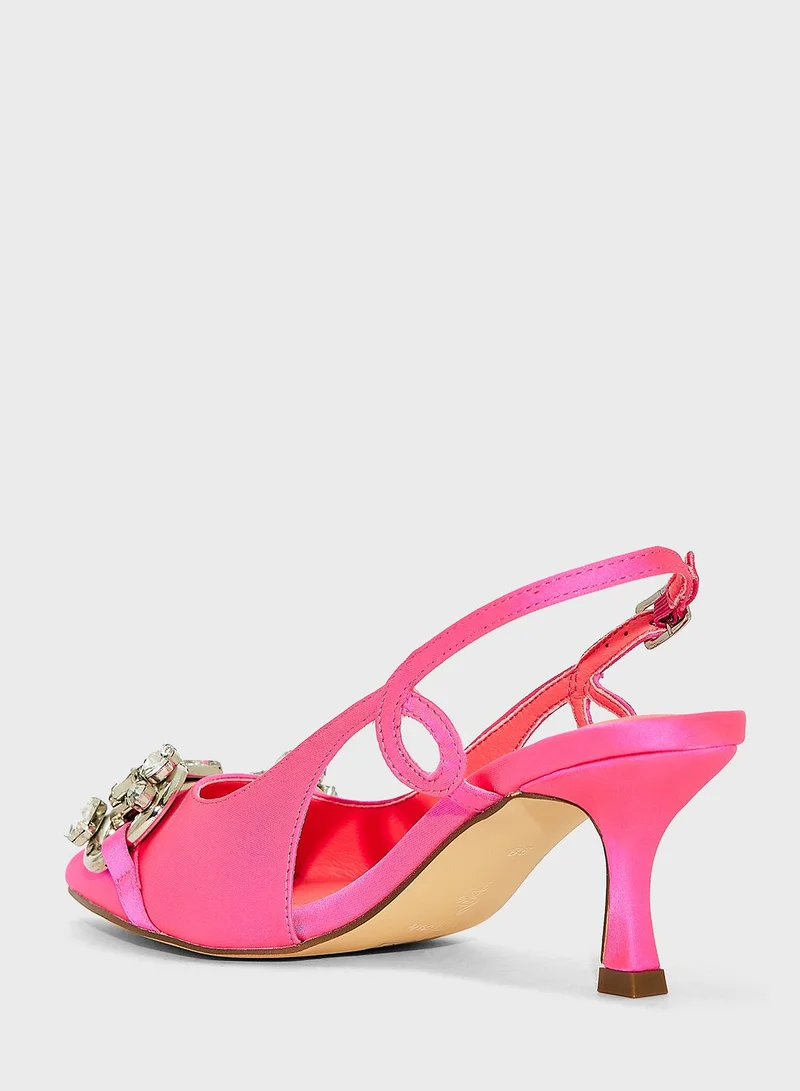 منبور Ankle Strap High Heel Sandals