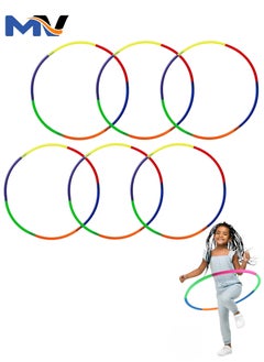 MAGIC VAULT Hula Hoop Ring for Kids 24 inch (Pack of 6) (Multi-Color)  - Image 1