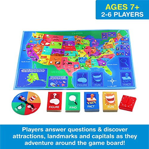 Game Zone Great States - Fun and Educational Geography Game for Ages 7+ - An Engaging Way to Learn about the 50 States with Friends and Family - Image 2