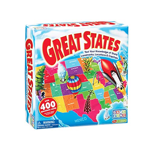 Game Zone Great States - Fun and Educational Geography Game for Ages 7+ - An Engaging Way to Learn about the 50 States with Friends and Family - Image 1