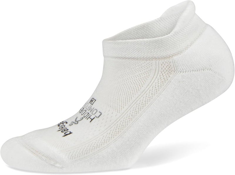 Balega Hidden Comfort No Show Athletic Running Socks - White, Large - Image 1