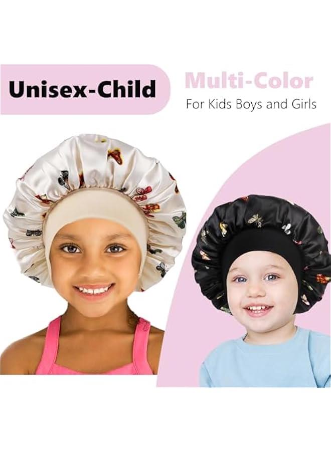 بيوينتي 3 قطع بونيه للاطفال، بونيه حريري للنوم للاطفال، بونيه اطفال للبنات، بونيه ساتان للاطفال الصغار للنوم - Image 2