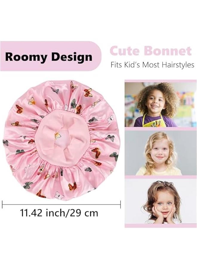 بيوينتي 3 قطع بونيه للاطفال، بونيه حريري للنوم للاطفال، بونيه اطفال للبنات، بونيه ساتان للاطفال الصغار للنوم - Image 3