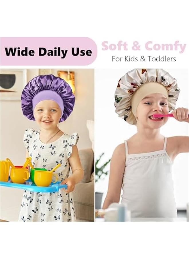 بيوينتي 3 قطع بونيه للاطفال، بونيه حريري للنوم للاطفال، بونيه اطفال للبنات، بونيه ساتان للاطفال الصغار للنوم - Image 4