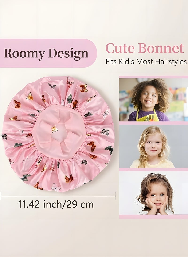 بيوينتي 3 قطع بونيه للاطفال، بونيه حريري للنوم للاطفال، بونيه اطفال للبنات، بونيه ساتان للاطفال الصغار للنوم - Image 2