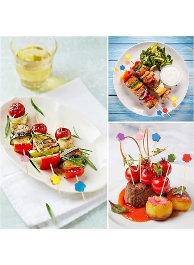 إي سي في في 100 قطعة من أعواد الكوكتيل المصنوعة من الخيزران بطول 12 سم أعواد طعام فواكه يمكن التخلص منها للأغذية والمشروبات والفواكه ملحقات حفلات Charcuterie - Image 2