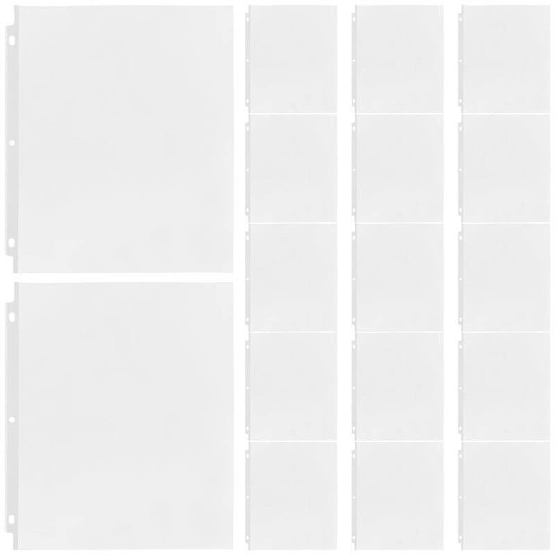 A4 3 ثقب واقيات الأوراق البلاستيكية الثقيلة أغلفة صفحات المجلد حزمة من 50 - Image 2