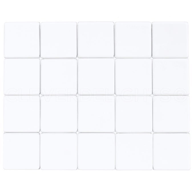 1 SQUARE GLASS TILES 50 PACK CLEAR 1 INCH CRAFT TILES