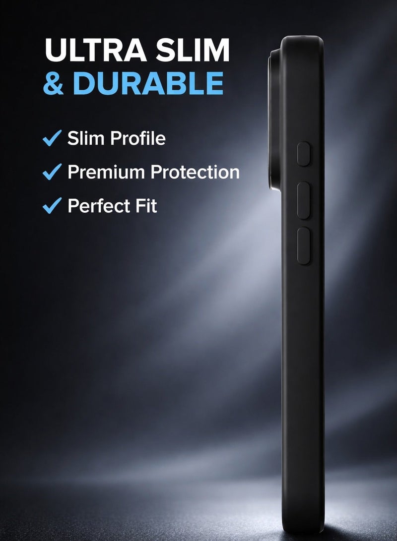 ايه كيه تي ستار جراب حماية من السيليكون السائل لهاتف iPhone 17 Pro Max – غطاء خلفي فاخر من مادة TPU ناعمة الملمس وممتص للصدمات - Image 2