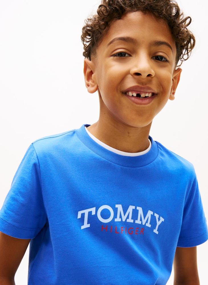 TOMMY HILFIGER Logo Crew Neck Jersey T-Shirt - Image 3